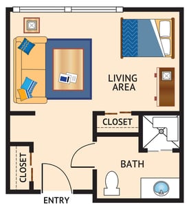 MC_Large Private Suite – One Bathroom – 360 sq ft